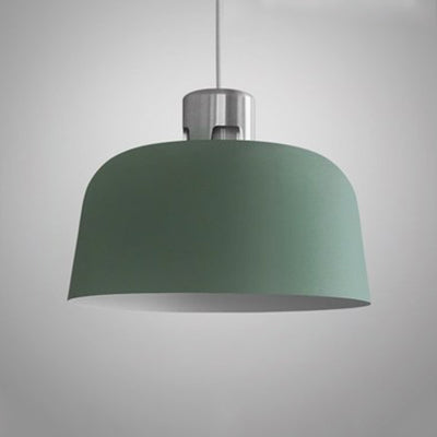 Tombra de cubo de metal Luz colgante de luz individual iluminación colgante nórdica en azul/verde/rosa para restaurante de restaurantes comedor