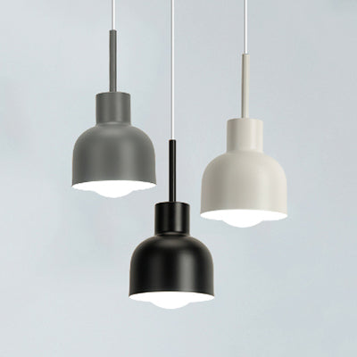 Modern Style Domed Pendant Light Single Head Aluminium Hanging Light for Restaurant Foyer
