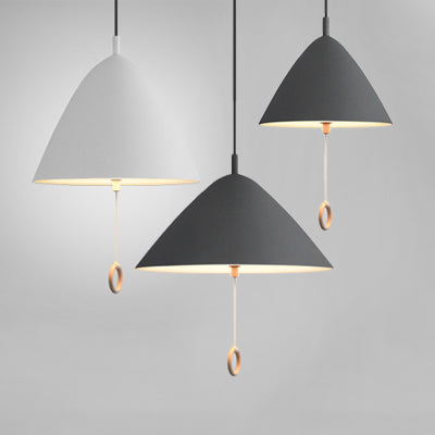 10,5 "/13"/16 "breit 1 Kopf -Regenschirm -Anhänger Licht mit Kegelschatten moderne Metallhängelampe für Hotelküche