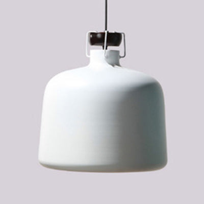Luz de colgante de forma de frasco metálico 1 lámpara colgante de estilo nórdico ligero para mesa de comedor de cocina