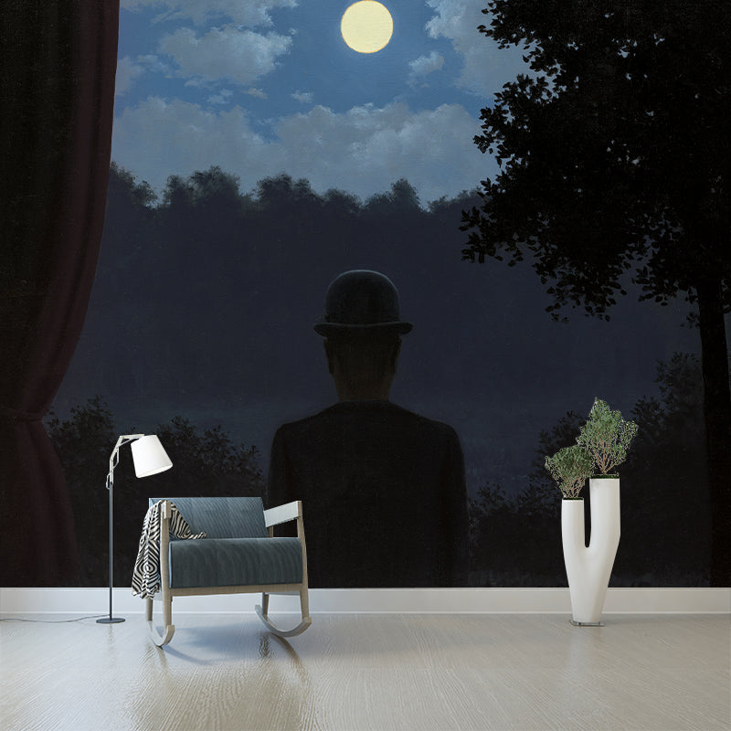 Non-Woven Washable Wallpaper Mural Surrealism La Rencontre Du Plaisir Magritte Painting Wall Covering