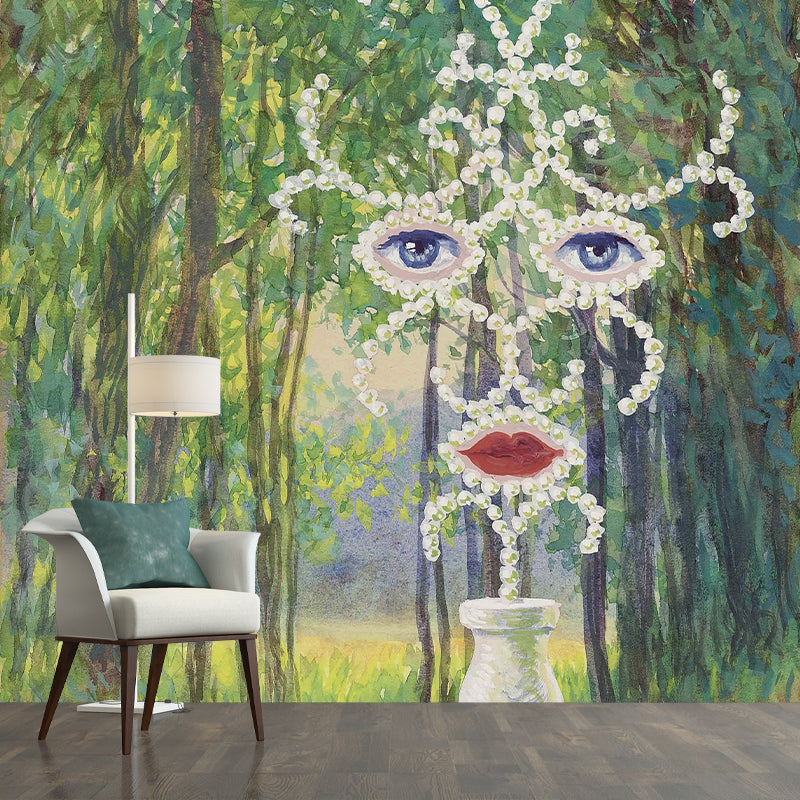 Full-Size Surreal Wall Paper Murals Pastel Color Rene Magritte Sheherazade Painting Wall Decor, Custom Print