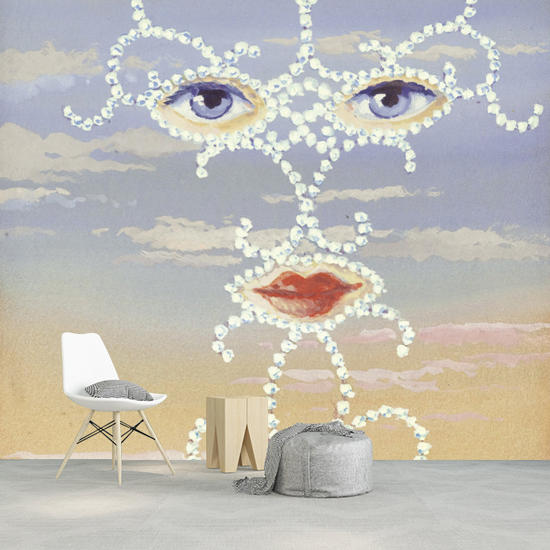 Surreale Wandpapier-Wandbilder in Originalgröße, Pastellfarben, Rene Magritte Sheherazade-Gemälde, Wanddekoration, individueller Druck