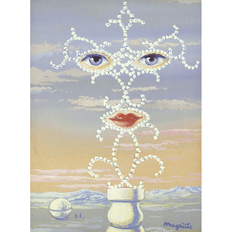 Surreale Wandpapier-Wandbilder in Originalgröße, Pastellfarben, Rene Magritte Sheherazade-Gemälde, Wanddekoration, individueller Druck