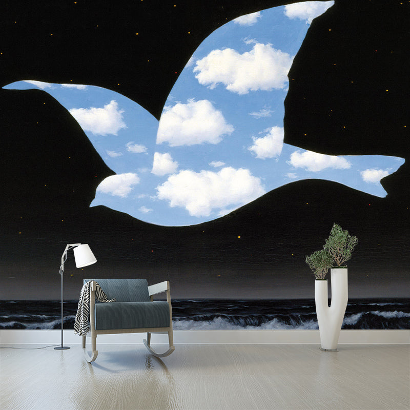 Illustration Pigeon Wallpaper Murals Stain-Proof Surreal Bedroom Wall Decoration