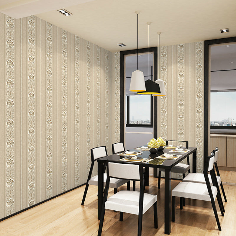 Retro Jacquard Wallpaper Roll for Dining Room 33' x 20.5" Wall Art in Pastel Color