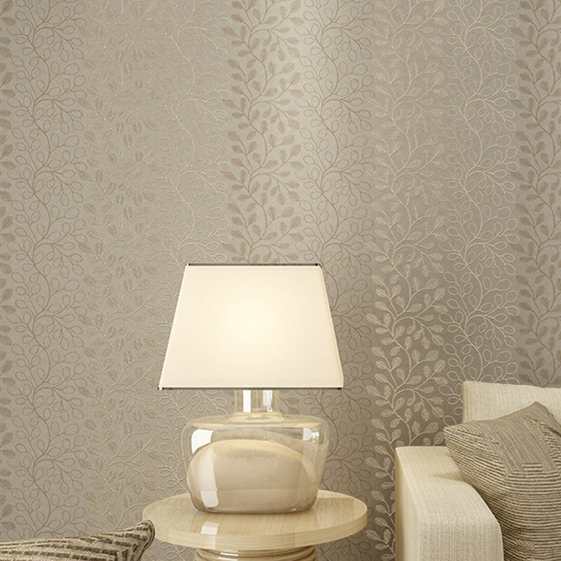 Rural Leafy Vines Wallpaper for Bedroom 57.1-sq ft Wall Decoration in Pastel Color