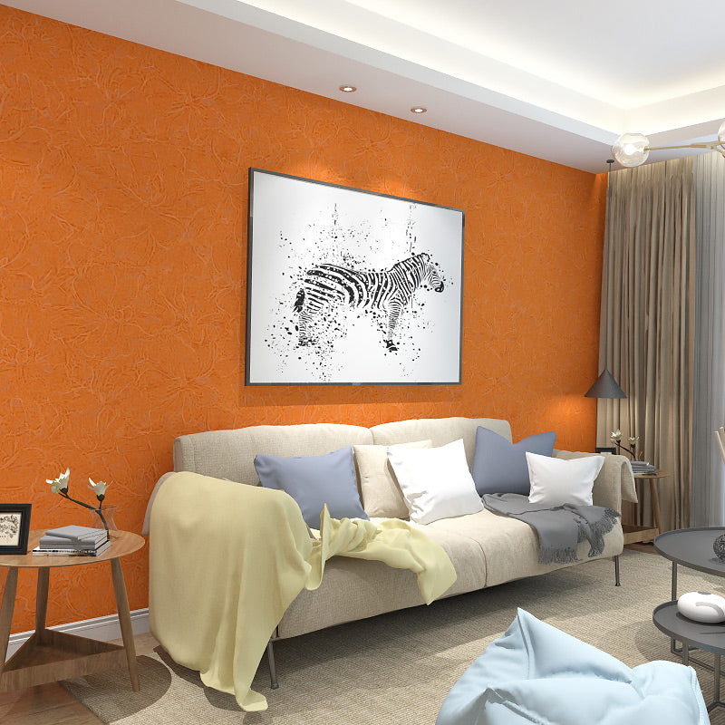 Solid Mottled Texture Wallpaper Minimalist Smooth Wall Decoration in Pastel Color