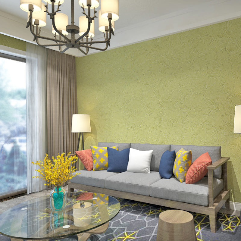 Solid Mottled Texture Wallpaper Minimalist Smooth Wall Decoration in Pastel Color