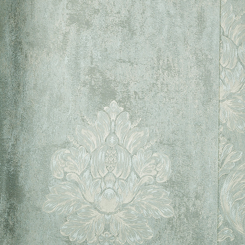 Damask Flower Wallpaper Roll Vintage 3D Embossed Wall Covering in Pastel Color, Unpasted