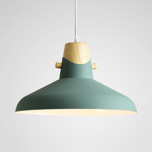 Bell/Dome Ceiling Pendant Light Modernism Metal 1 Light 8.5"/14" Dia Pink/Yellow/Green Hanging Lamp Kit