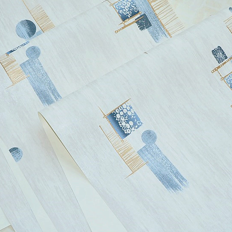 Smooth Pastel Color Wallpaper Modern Geometric Pattern Wall Covering, 31' x 20.5"