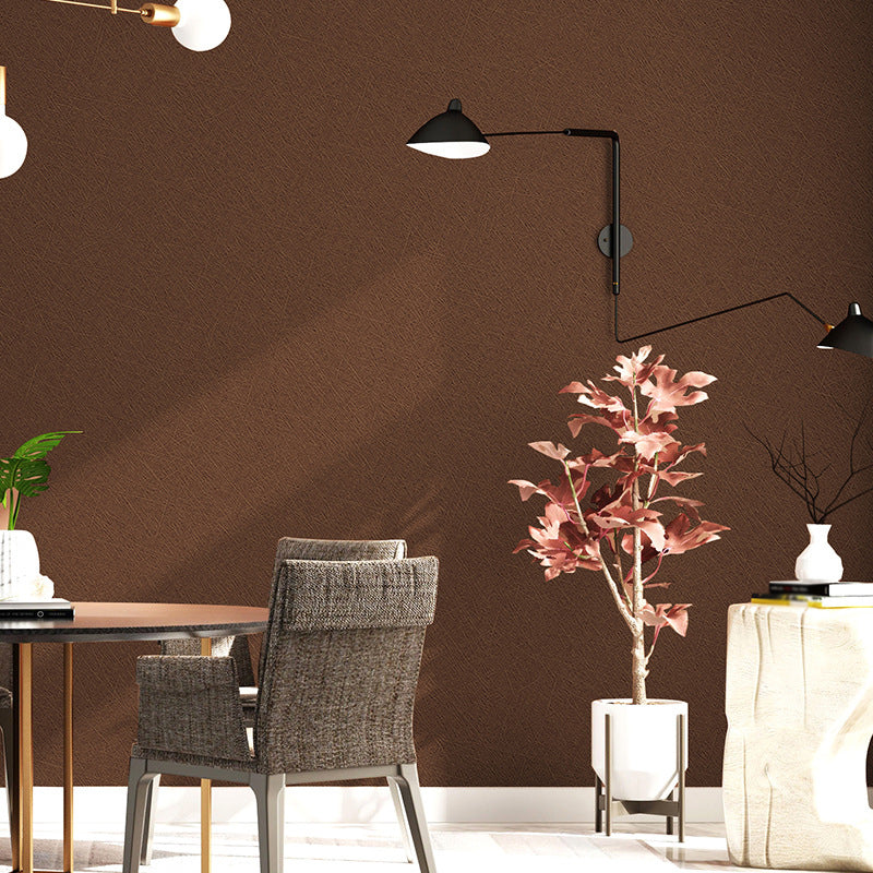 Dark Color Plain Wallpaper Roll Stain Resistant Modern Living Room Wall Decor, 54.2-sq ft