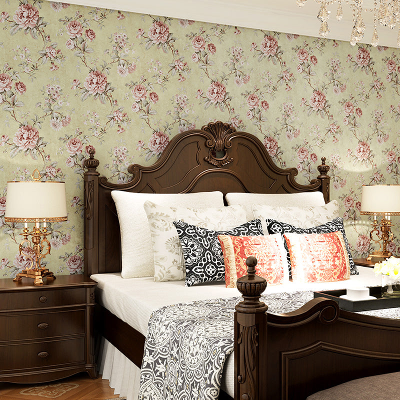 Big Peony Blossom Wallpaper Roll for Bedroom Flower Print Wall Decor, 33' x 20.5"