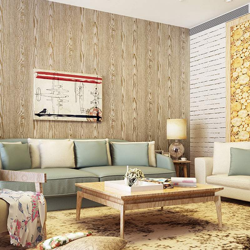 Countryside Wood Wallpaper Roll Light Color Living Room Wall Decor, 33' L x 20.5" W