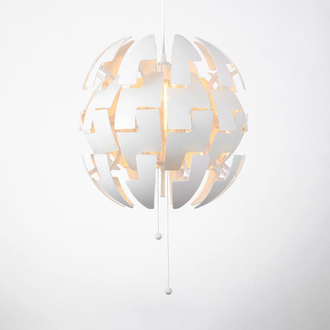 Lámpara de suspensión contemporánea de luz colgante de colgante colgante metálico en verde/naranja/blanco