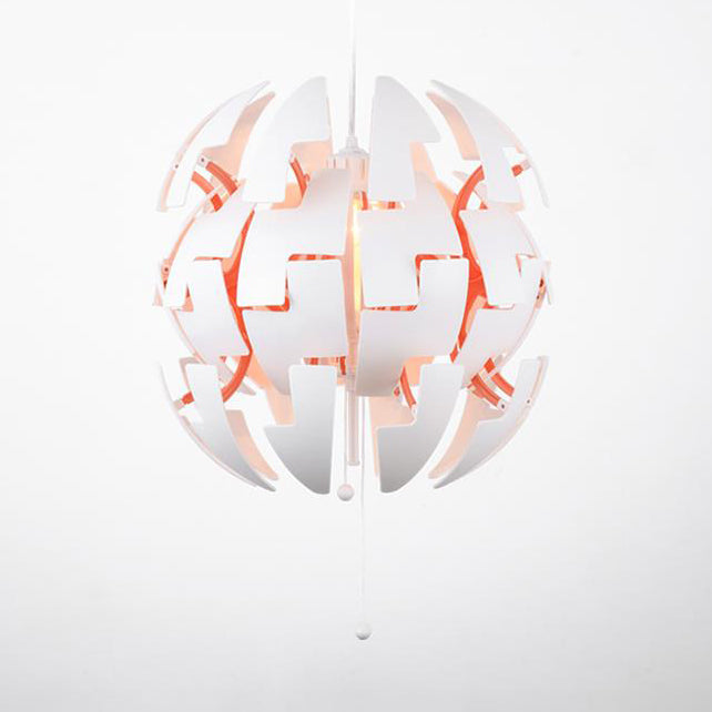 Lámpara de suspensión contemporánea de luz colgante de colgante colgante metálico en verde/naranja/blanco