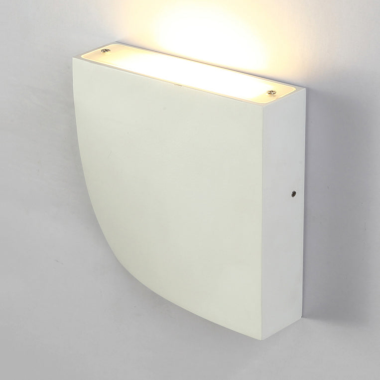 Modernismo in stile curvo con lampada da parete con fonce curvo metallo 5,5 "/10" Larghezza LED LAMPAGNO SALO DEL SOGGIORNO in nero/bianco