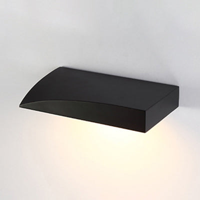 Modernismo in stile curvo con lampada da parete con fonce curvo metallo 5,5 "/10" Larghezza LED LAMPAGNO SALO DEL SOGGIORNO in nero/bianco