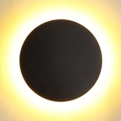 Éclairage d'applications rondes Métallique simpliste 6 "/ 8" LED LED Black / Blanc Black Mur