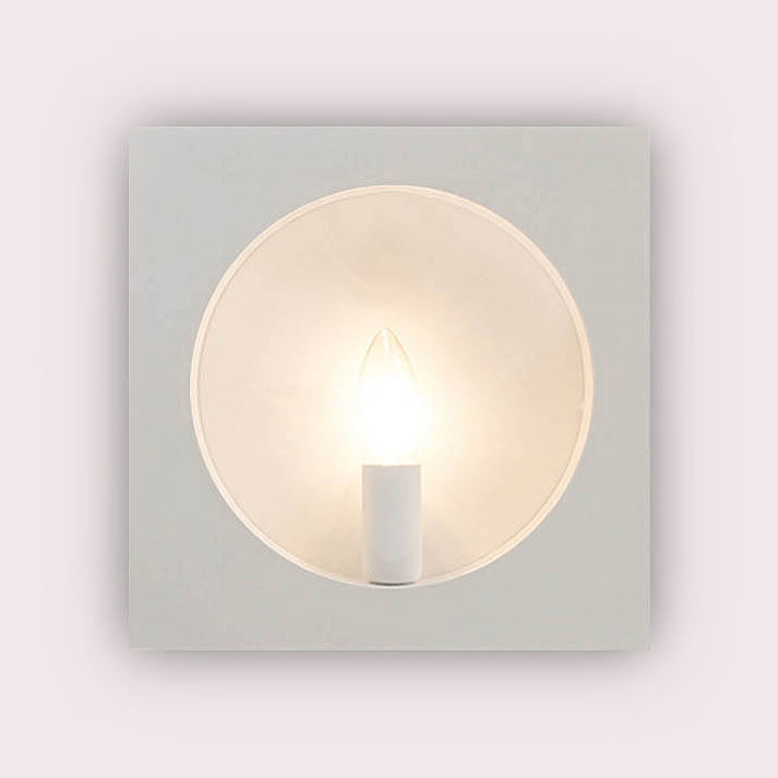 Tombre cuadrado/redondeo Iluminación de pared de baño 1 Lámpara de apliques de pared elegante y elegante en negro/blanco