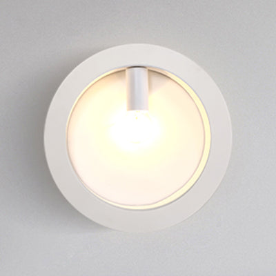 Tombre cuadrado/redondeo Iluminación de pared de baño 1 Lámpara de apliques de pared elegante y elegante en negro/blanco