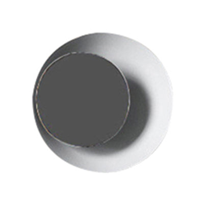 Circle Sconce Light Macaron Metal Black/Grey/Pink LED Wall Mount Light Fixture, 10"/13" Dia