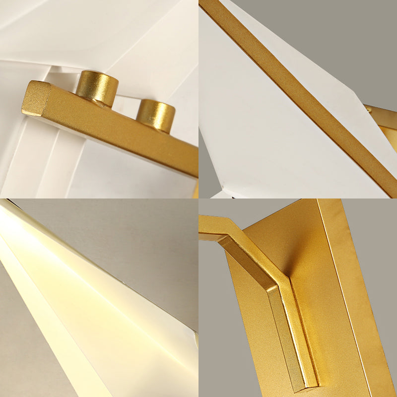 Lampada con scarpa da pranzo con sala da pranzo 1/2 luci con tonalità di plastica uccellino lampada da parete bianca modernista in luce calda/bianca