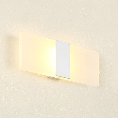 Splique de pared ovalado/rectangular/convexo moderno 8 "/10.5" de ancho de pared acrílica de ancho de ancho en luz cálida/blanca/natural