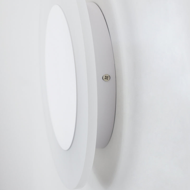 Halo Ring Acrylic Wall Lighting Fixture Simple LED White Wall Sconce Lamp in Warm/White Light
