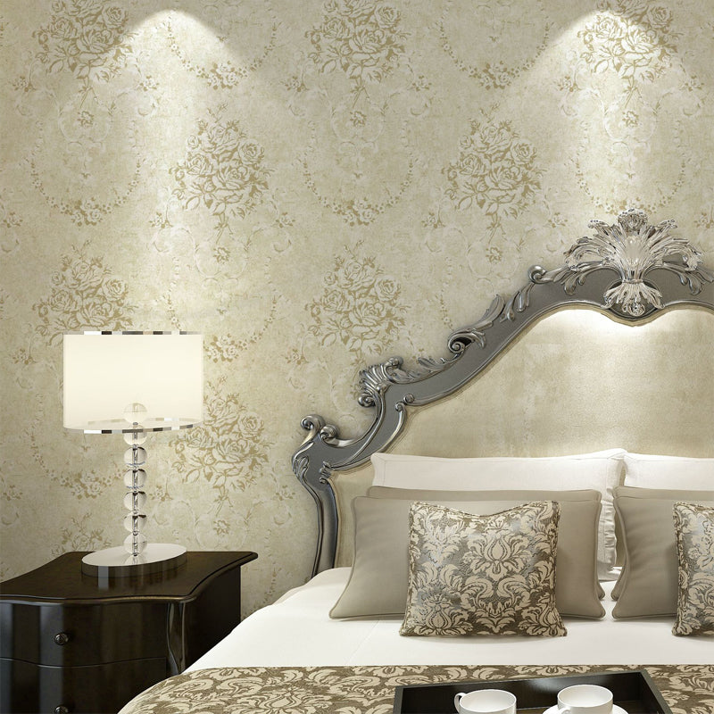 Countryside Peonies Wallpaper Roll Soft-Color Waterproof Wall Art for Living Room