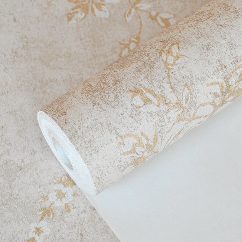 Countryside Peonies Wallpaper Roll Soft-Color Waterproof Wall Art for Living Room