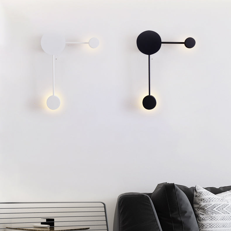 Black/White Sputnik Wall Sconce Light Fixture Modern LED 2/3/6 Lights Acrylic Wall Lamp in Warm/White Light