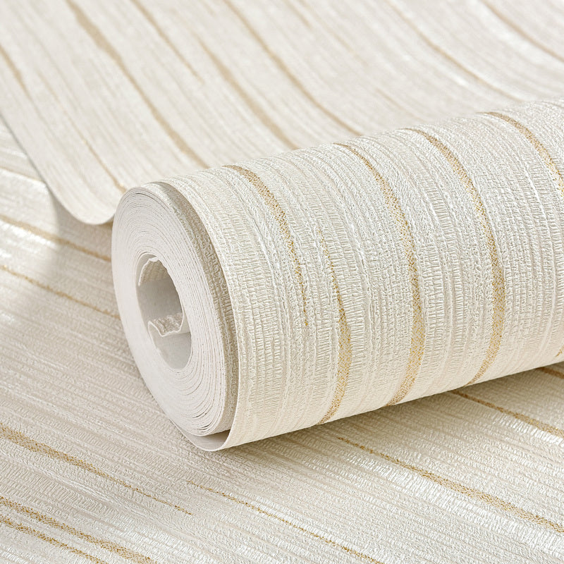 Self-Adhesive Stripes Wallpaper Roll Light-Color Simplicity Wall Decor for Bedroom, Easy to Remove