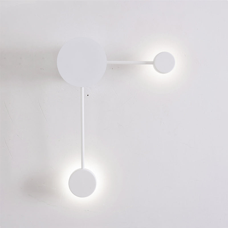 Black/White Sputnik Wall Sconce Light Fixture Modern LED 2/3/6 Lights Acrylic Wall Lamp in Warm/White Light