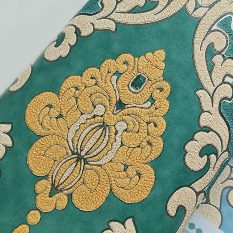 Papier peint médaillon Jacquard, Style rétro, décoration murale en couleur Pastel pour la maison