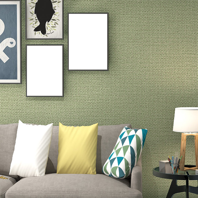 Crisscrossed Rattan Effect Wallpaper Light-Color Japanese Wall Decor for Bedroom