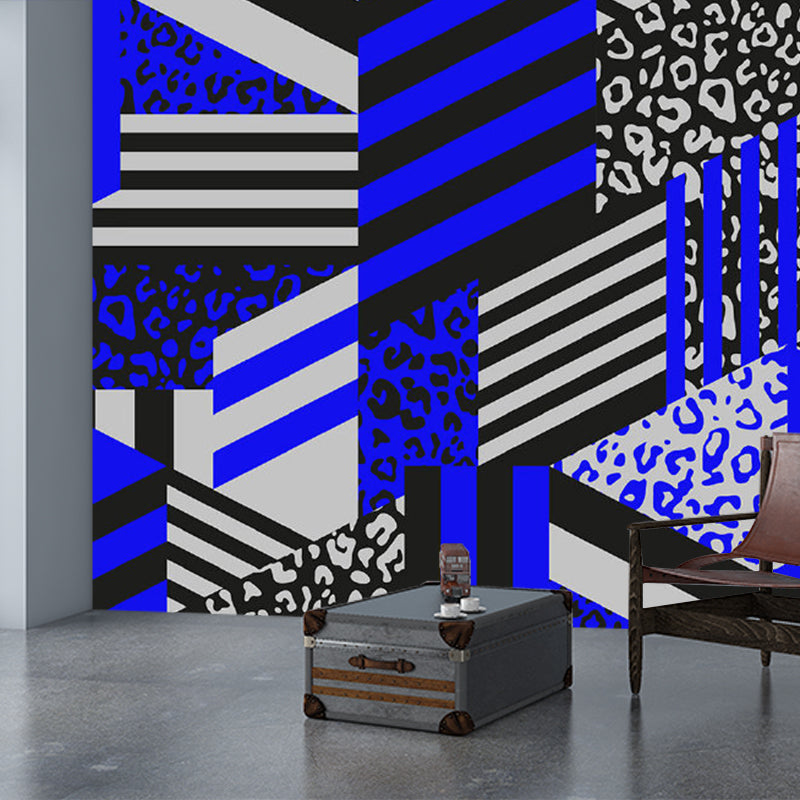 Stain Resistant Abstract Wall Murals Custom Size Mid-Century Wall Art for Living Room