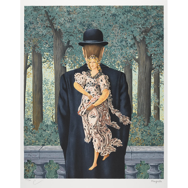 The Prepared Bouquet Mural Wallpaper Black and Blue Surrealist Wall Decor for Home