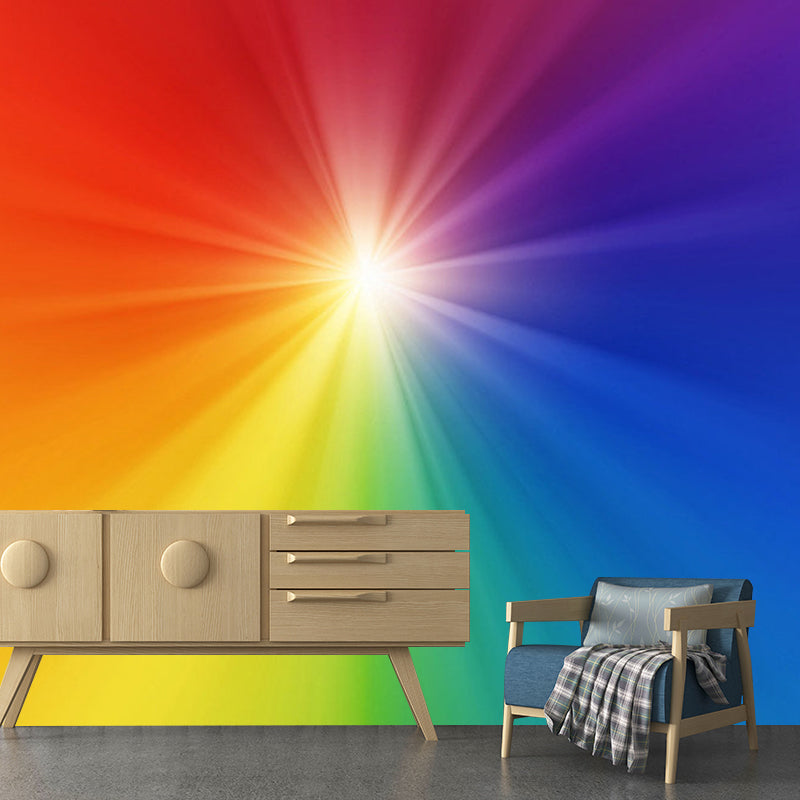 Farbenfrohe Sunshine-Wandverkleidung, schmutzabweisende Wanddekoration für das Wohnzimmer