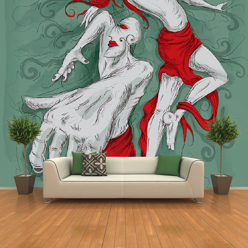 Cool Demon Mural Wallpaper for Bedroom Street Art Wall Decoration, Made to Measure