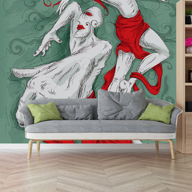 Cool Demon Mural Wallpaper for Bedroom Street Art Wall Decoration, Made to Measure