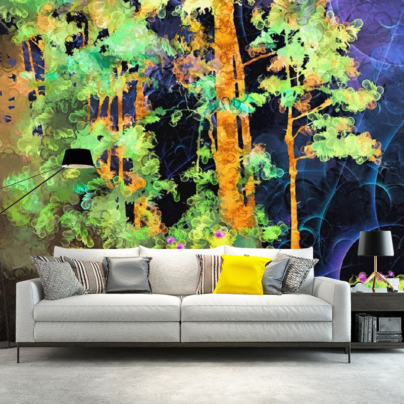 Washable Forest Overlook Painting Murals Customized Artistic Wall Decoration for Home