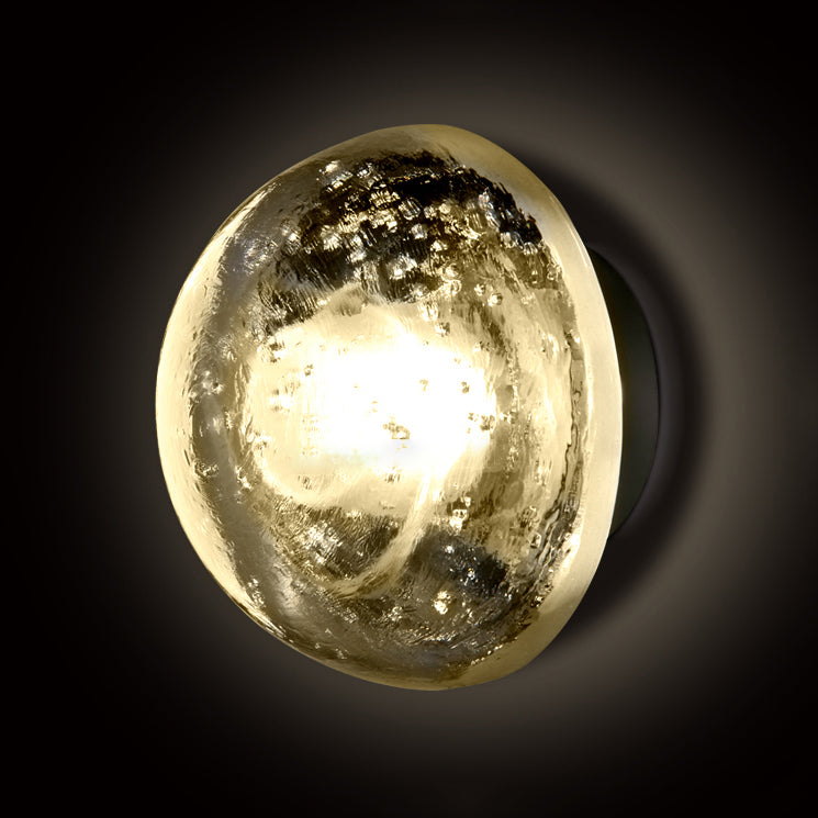Hemisphere Wall Light Modern 1 Bulb Clear Bubble Crystal Wall Sconce in Warm/White Light for Hallway Living Room