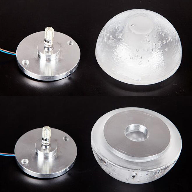 Hemisphere Wall Light Modern 1 Bulb Clear Bubble Crystal Wall Sconce in Warm/White Light for Hallway Living Room