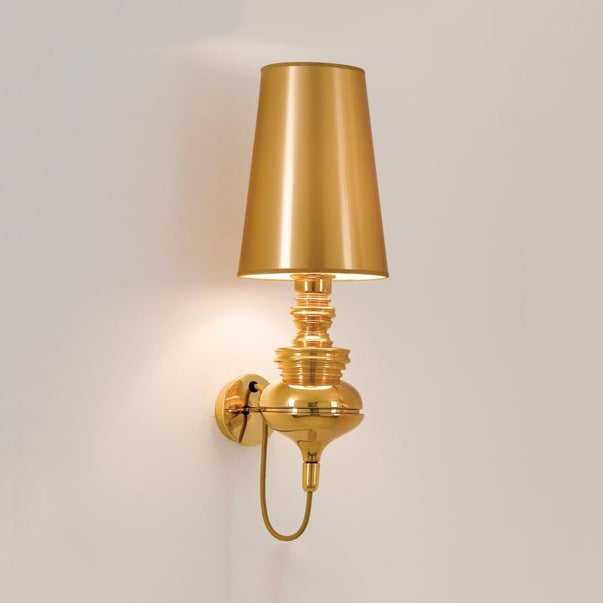 Tapered Wall Sconce Lighting Contemporary Fabric White/Black/Silver LED Sconce Light, 6"/8"/10" Dia