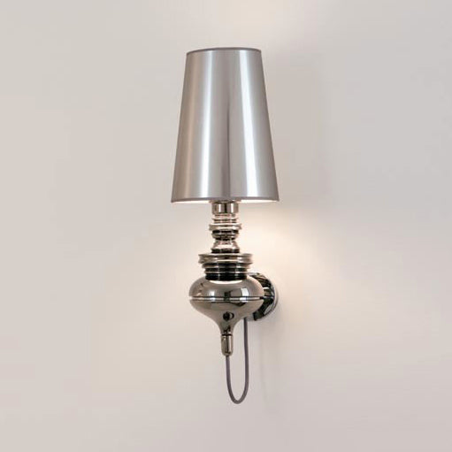 Tapered Wall Sconce Lighting Contemporary Fabric White/Black/Silver LED Sconce Light, 6"/8"/10" Dia