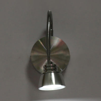 Aluminum Domed Wall Light Sconce Modern Warm/White Light LED Chrome Reading Wall Lamp with Adjustable Arm