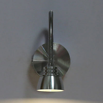 Aluminum Domed Wall Light Sconce Modern Warm/White Light LED Chrome Reading Wall Lamp with Adjustable Arm