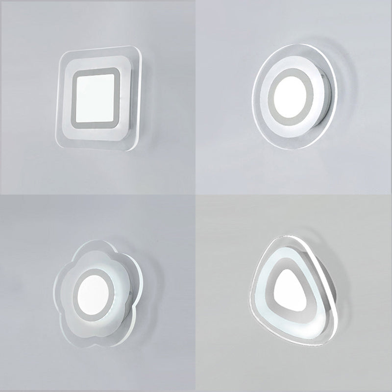 Triángulo/redondo/cuadrado Corredor de pared Lucina Luce de acrílico Lámpara de pared de LED acrílico en cálido/blanco